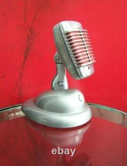 Vintage 1950 Shure 51 Microphone Dynamique High Z & S-36 Stand Nat King Cole