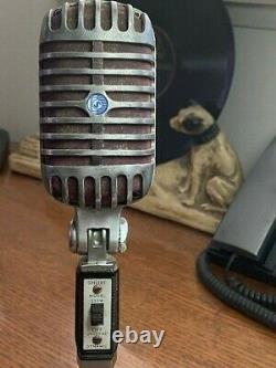 Vintage 1950 Shure 55sw Dynamic Microphone Withdesk Stand / Son Amélioré