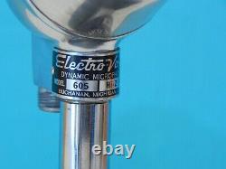 Vintage 1950s Electro Voice 605 Dynamic High Z Microphone Et Adaptateur Harp Shure