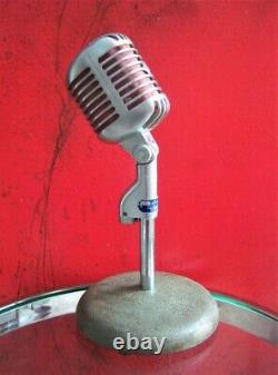 Vintage 1954 Stromberg Carlson Mc-41 Microphone Dynamique Shure 55 S Elvis W Stand
