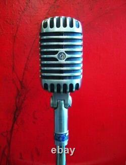 Vintage 1955 Microphone dynamique cardioïde Shure 55S Elvis avec accessoires 55SW 55