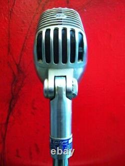 Vintage 1955 Microphone dynamique cardioïde Shure 55S Elvis avec accessoires 55SW 55