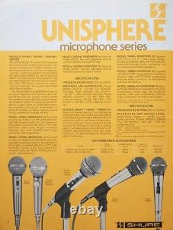 Vintage 1960 Rare Shure 585sav Microphone Dynamique High Z Vieux W Accessoires # 1