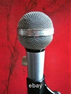 Vintage 1960 Rare Shure 585sav Microphone Dynamique High Z Vieux W Accessoires # 1