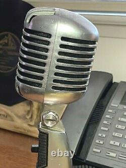 Vintage 1960 Shure 55sw Microphone Fonctionne Fort Avec Élément Dynamique Original