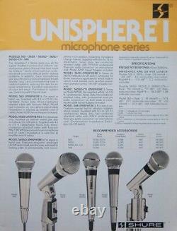 Vintage 1970 De Shure Pe56d Dynamic Cardioid Microphone Or Avec Accessoires # 2