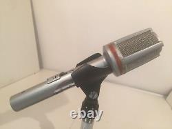 Vintage 1970 Shure Pe589 Dynamic Cardioid Microphone High Z W Câble & Clip