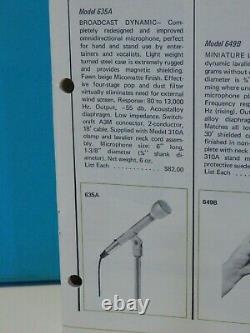 Vintage 1984 Electro Voice 635a Microphone Dynamique Et Accessoires 150 Ohms Shure