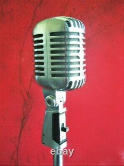 Vintage 2002 Shure 55sh Microphone Cardioïde Dynamique Vieux Elvis W Accessoires # 1