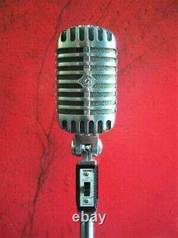 Vintage 2002 Shure 55sh Microphone Cardioïde Dynamique Vieux Elvis W Accessoires # 1