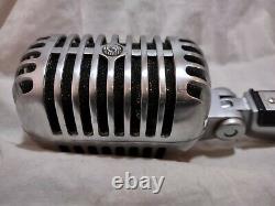 Vintage Modèle De Microphone Dynamique De Shure Unidyne De Travail Clean #555 Nice Withcord