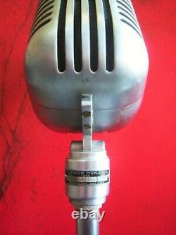 Vintage Rare 1940's Turner 101b Ruban / Microphone Dynamique Avec Support Rca Shure