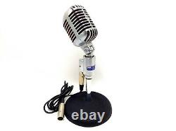 Vintage Shure 556s Unidyne Unidirectionnel Microphone Dynamique USA Avec Stand Clean