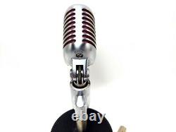 Vintage Shure 556s Unidyne Unidirectionnel Microphone Dynamique USA Avec Stand Clean