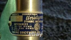 Vintage Shure Microphone Modèle 55s Unidyne Dynamic Non Testé